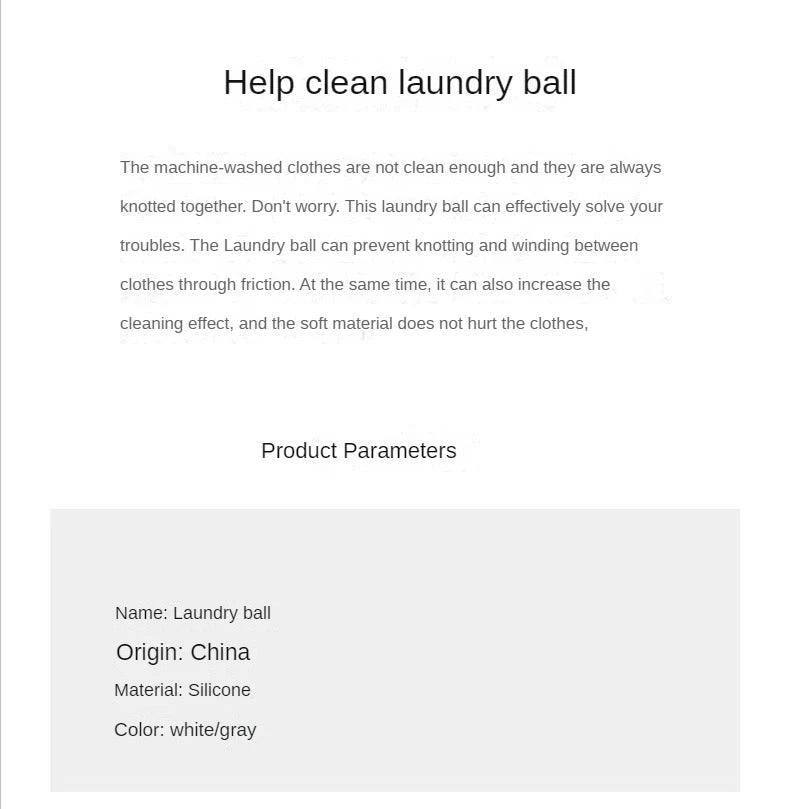 Laundry Ball Reusable Silicone Clothes Hair Cleaning Tools Pet Hair Remover Washing Machine Cat Hair Catcher Laundry Ball