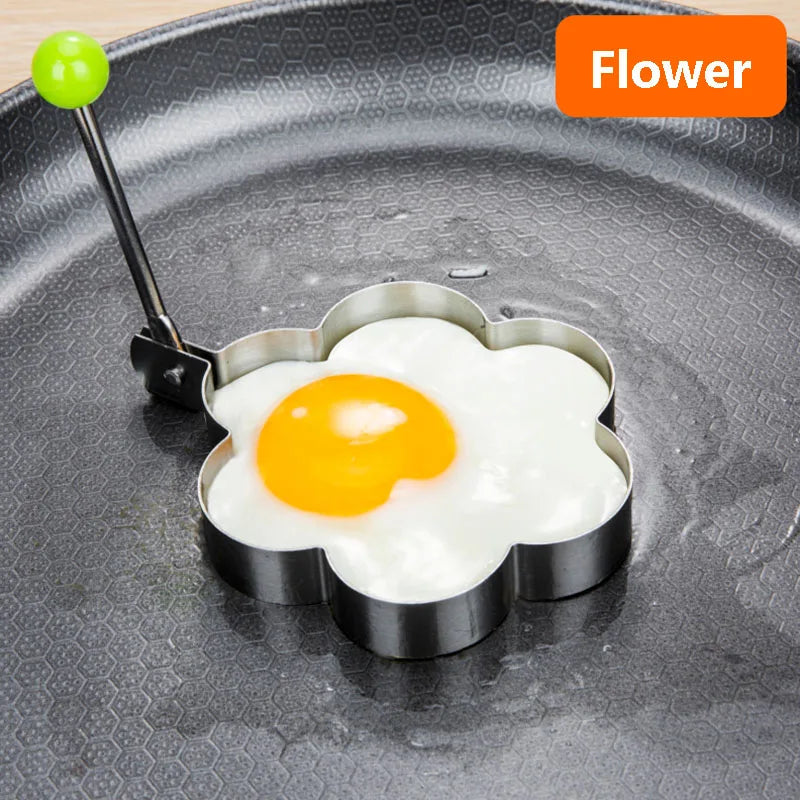 New Stainless Steel Fried Egg Mold Heart Pancake Maker Breakfast Baking Omelette Rings Cooking Tools Kitchen Accessories Gadget