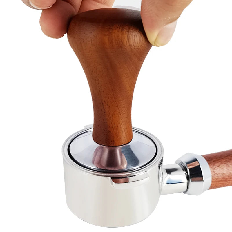 51mm 53mm 58mm Espresso Tamper Coffee Barista Flat Base Coffee Tampers With Wood Handle