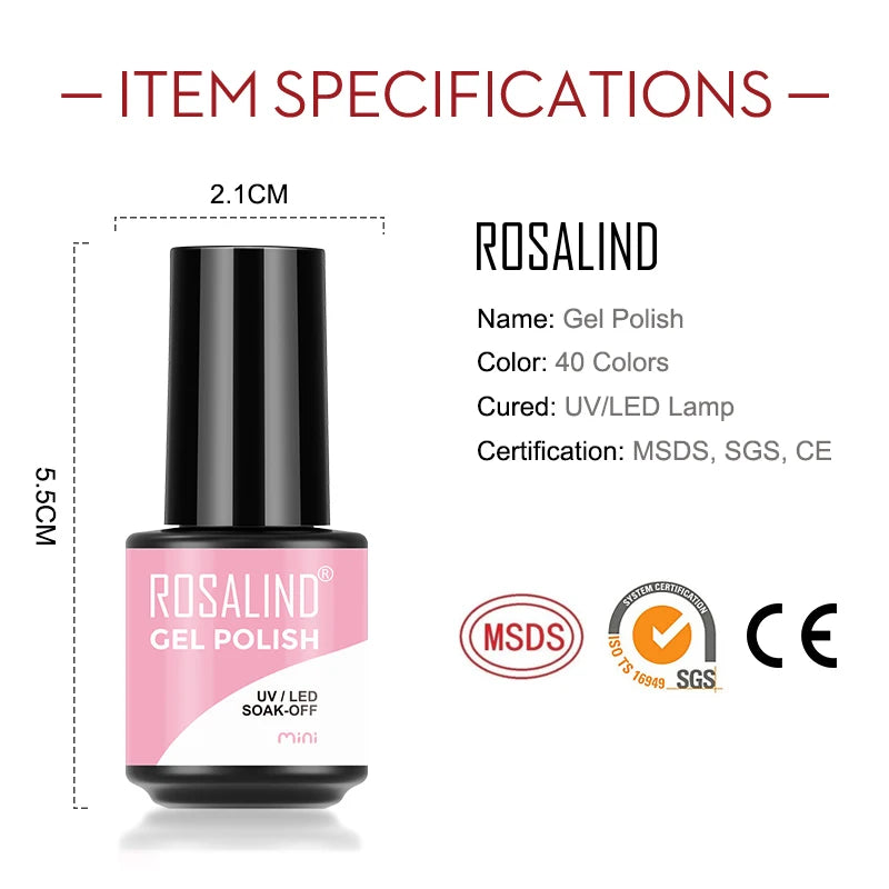 ROSALIND Gel Nail Polish Cat Eye Glitter UV Nail Gel Vernis Semi Permanent Gel Manicure Soak off Base Top Coat Hybrid Varnishes