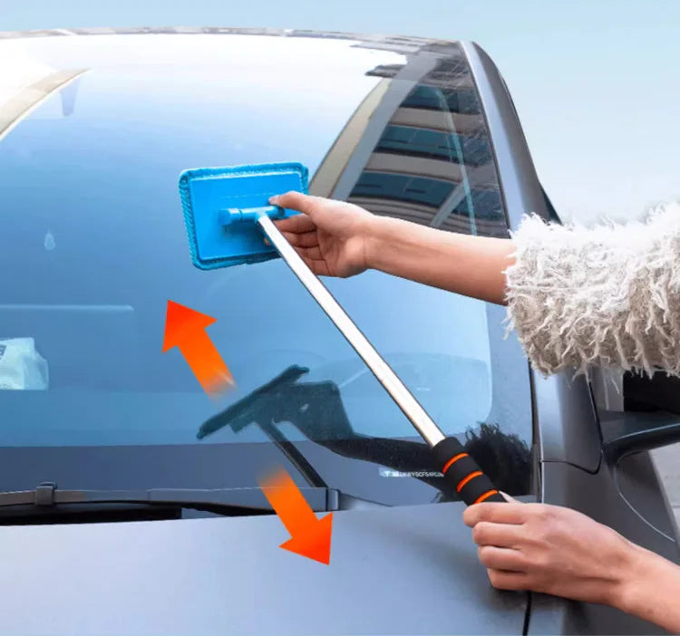 1pcs Universally Car Front Windshield Defogging Brush Telescopic Long Handle Car Household Glass Clean Brushes Dust Remover Tool