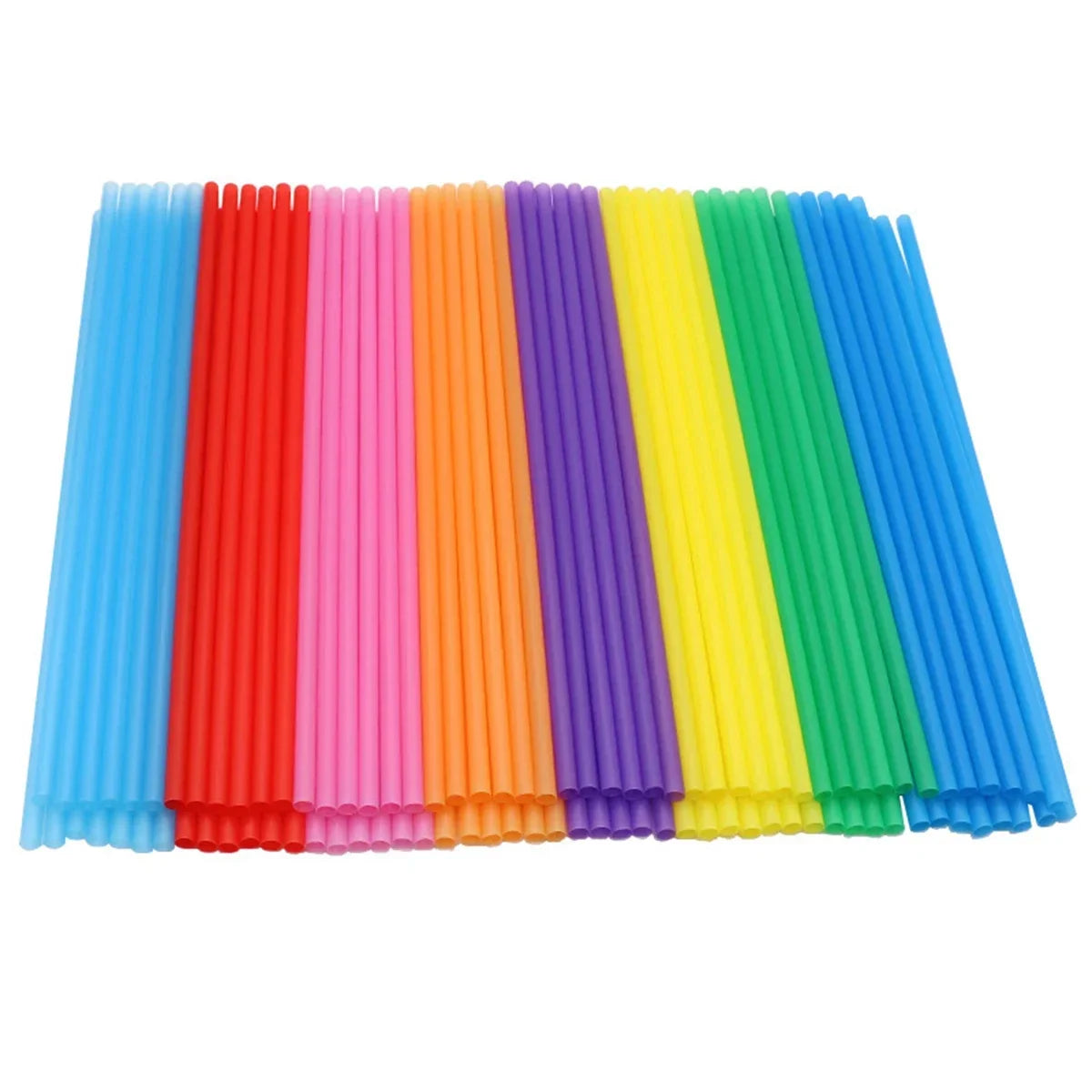 100pcs-Colorful Drinking plastique Straws Flexible Wedding Party Supplies Plastic Drinking plastico Straws Kitchen