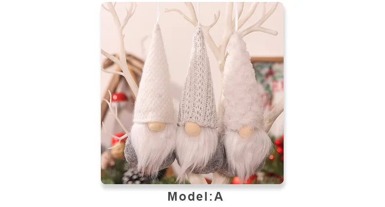 3pc Faceless Doll Knitted Hat Gnome Doll Gifts Xmas Merry Christmas Decorations For Home Dwarf Rudolph Doll New Year navidad