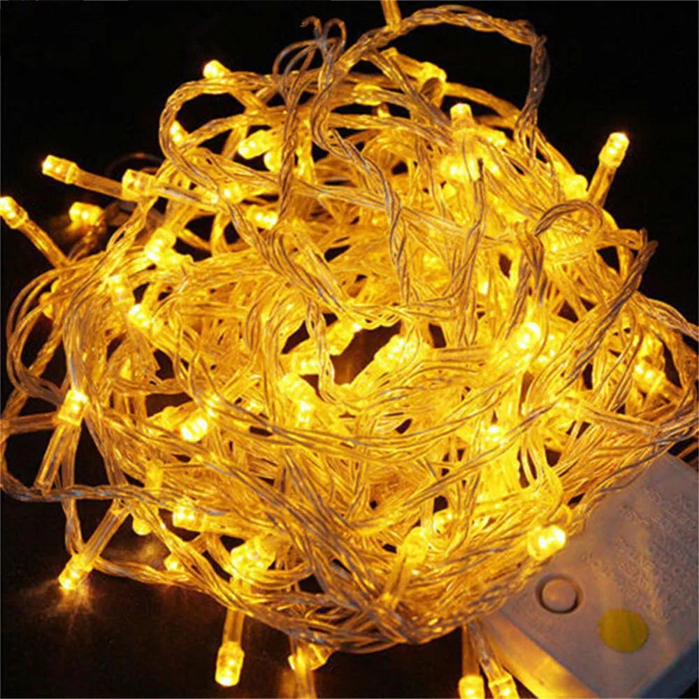 LED String Lights Garland 10M 100LED Fairy Light Christmas Tree Lamp Outdoor Waterproof Party Wedding Home Decoration Lighting