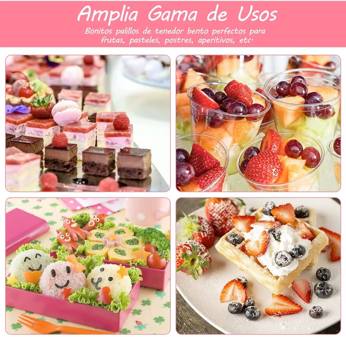 Cute Mini Animal Cartoon Food Picks Children Snack Cake Dessert Food Fruit Forks, Lunch Box Accesorioes for School Kids