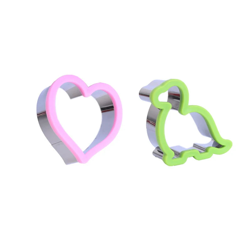 Hot Animal Dinosaur Star Heart Shape Stainless Steel Bread Mould Metal Cookie Cutters Mold Baking Sandwich Cutter Set for Kids