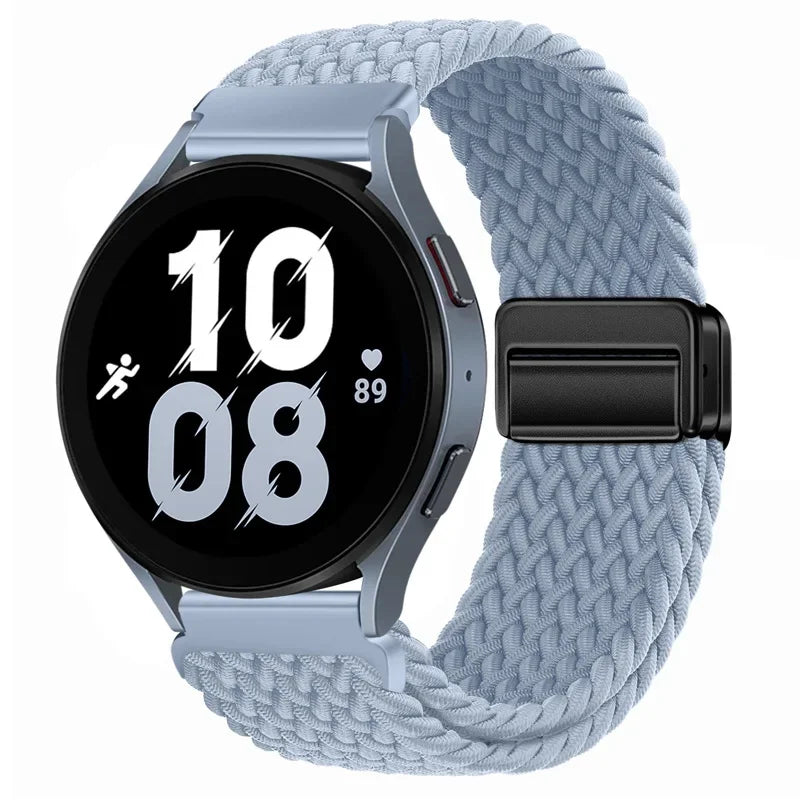 20mm 22mm Magnetic Braided Loop Nylon Strap For Huawei Watch 4/3/GT4-3-2 Pro Samsung Watch 6 5 4 3 Amazfit GTR/GTS Bracelet Band