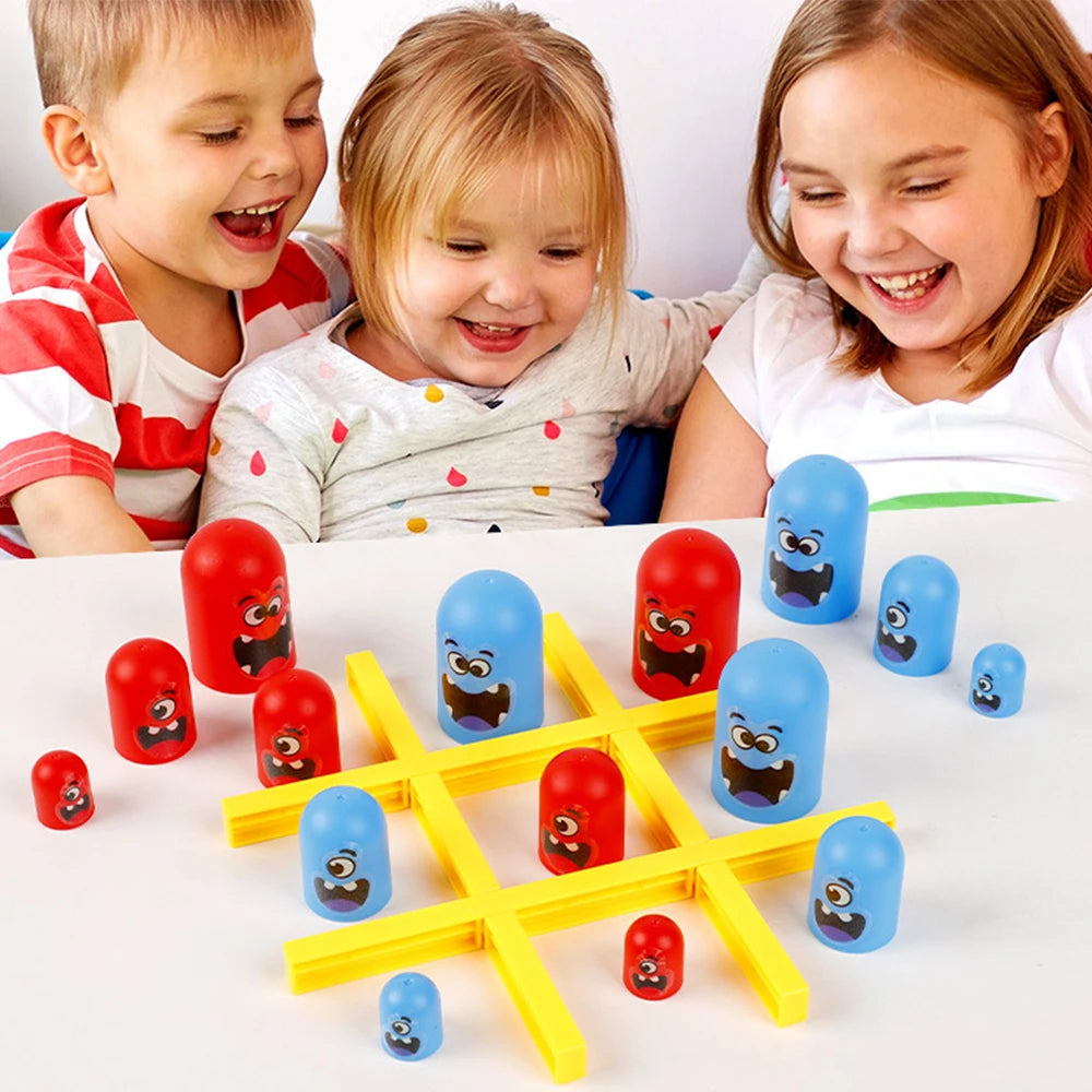 Funny Table Board Games Tic Tac Toe Intellectual Big Eating Small Chess Interactive Multiplayer Party Games Toys for Kids Adult