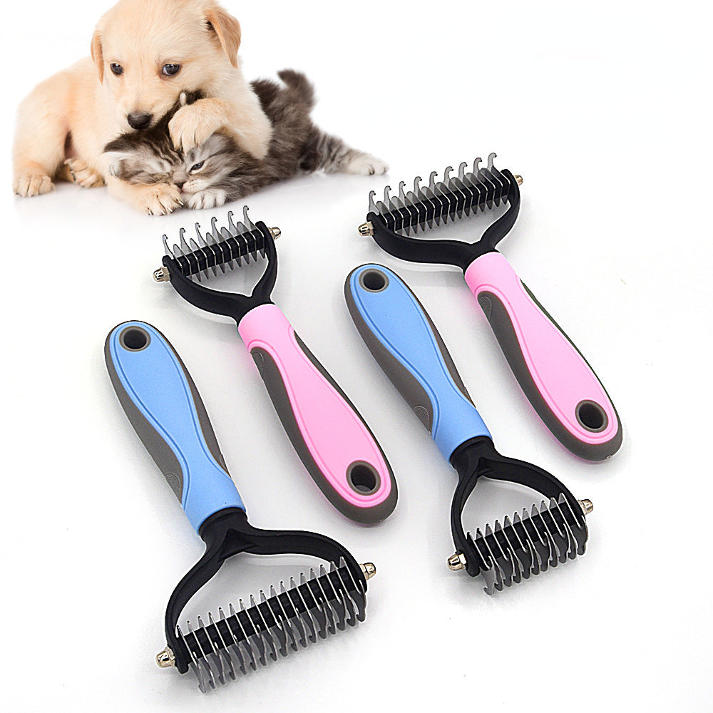 Professional Pet Deshedding Brush Dog Hair Remover Pet Fur Knot Cutter Puppy Cat Comb Brushes Dogs Grooming Shedding Supplies