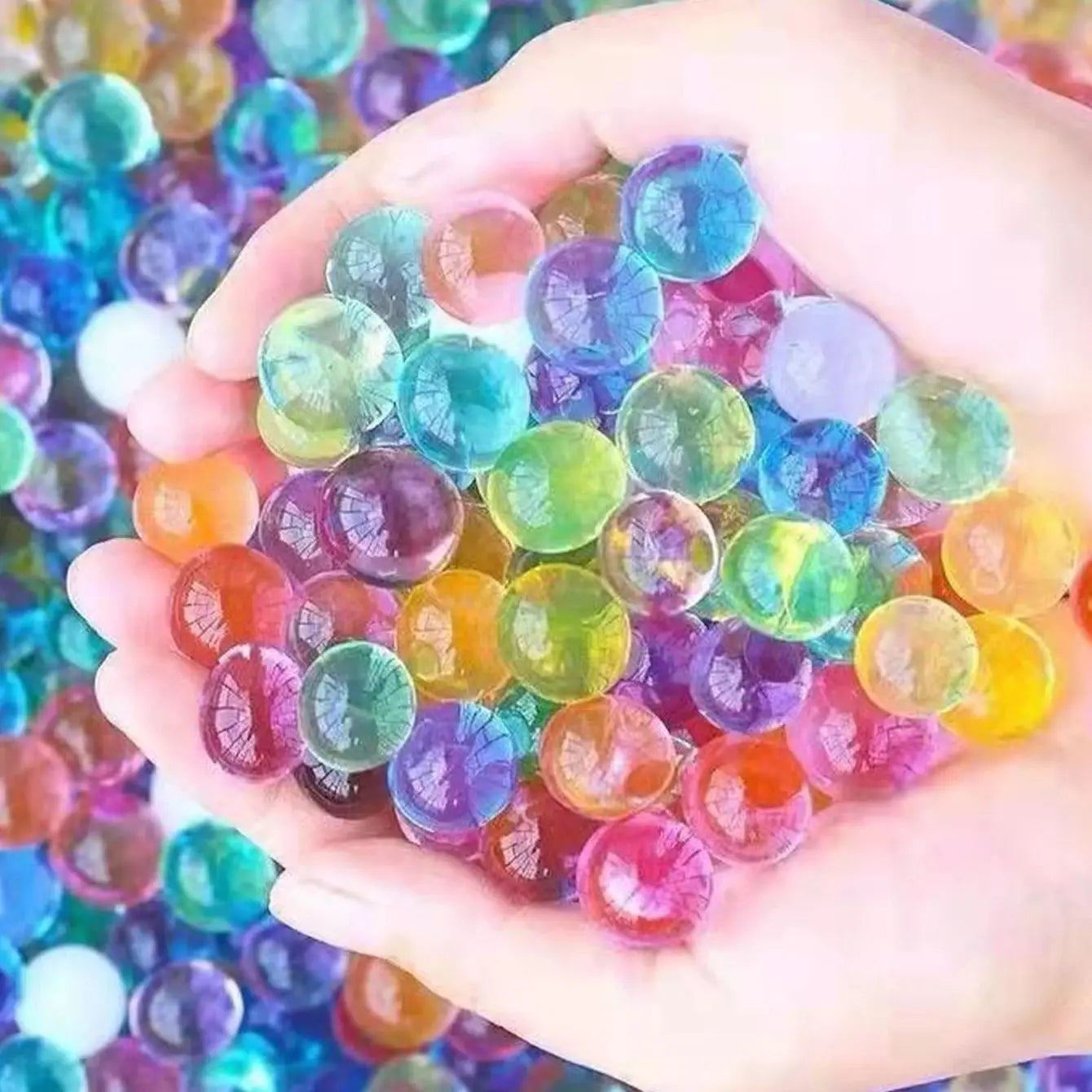 5000pcs Water Absorbing Gel Jelly Beads，Vase Filler Beads，Non Toxic PP Water Beads For Soilless Planting，，Floating Candle Making，Wedding Centerpiece, Floral Arrangement, Home Decoration Crystal Soil