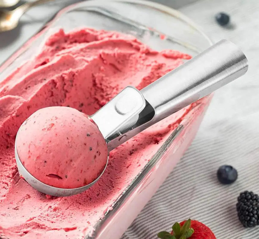 Multifunctional Ice Cream Scoops Stainless Steel Dual-Purpose Scoop Fruit Watermelon Spoon Ball Scoop Household Ice Cream Tools