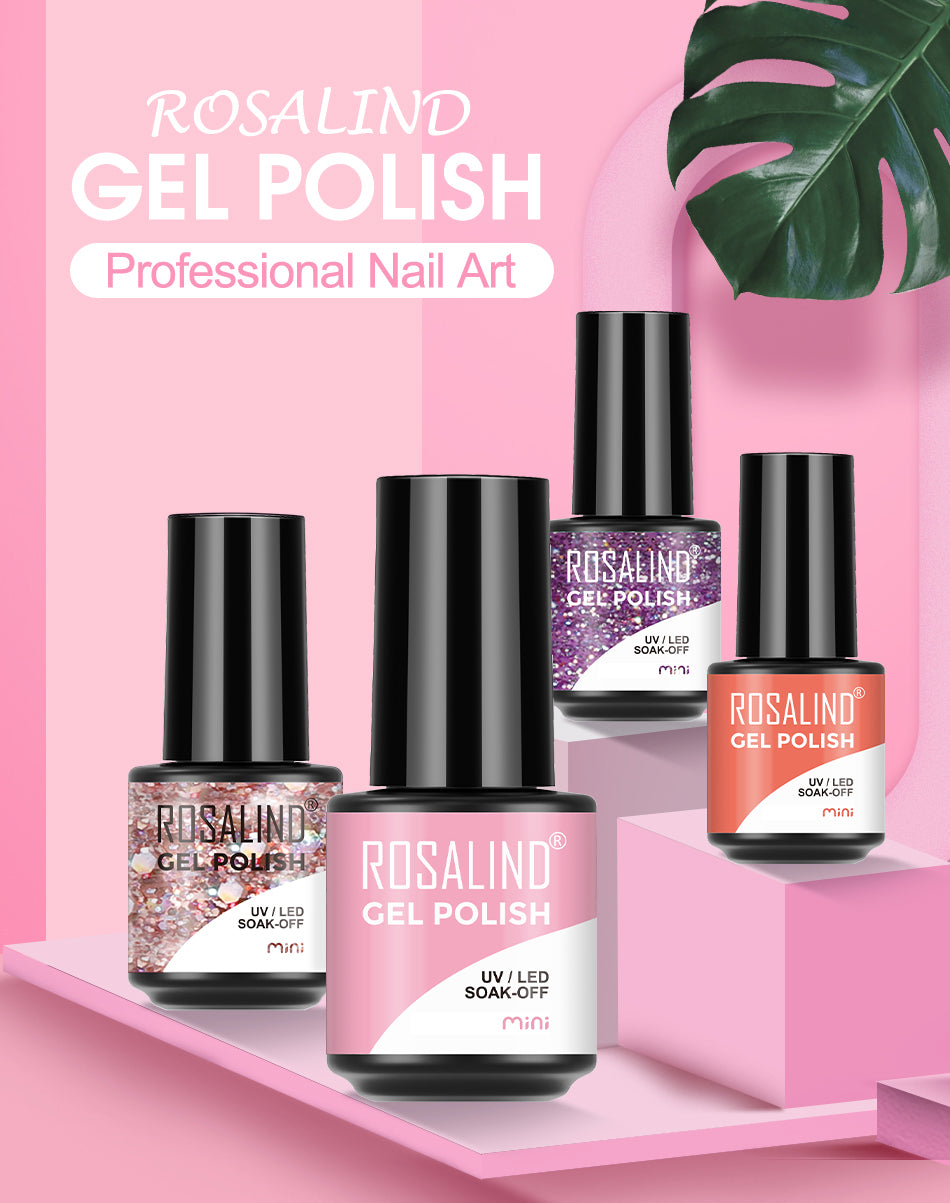 ROSALIND Gel Nail Polish Cat Eye Glitter UV Nail Gel Vernis Semi Permanent Gel Manicure Soak off Base Top Coat Hybrid Varnishes