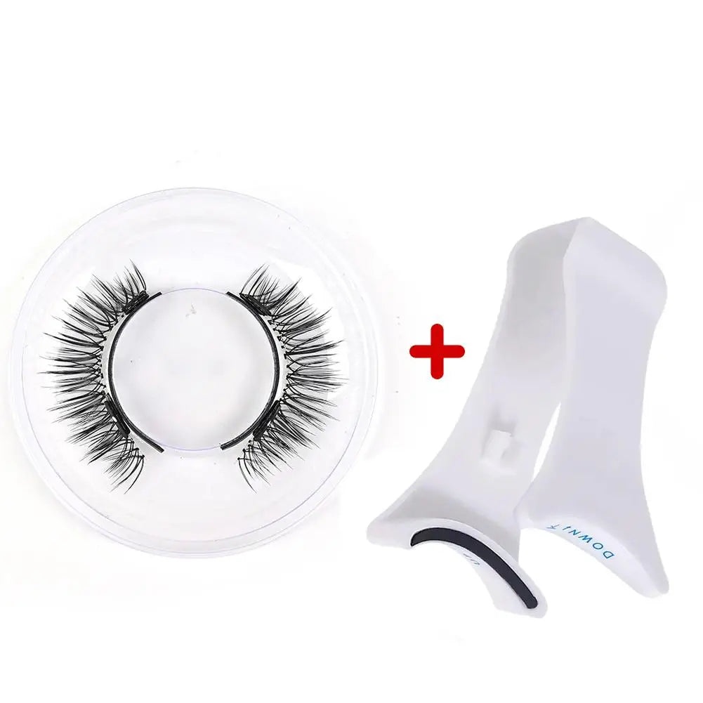 1pair Magnetic Eyelashes Handmade 3D Natural Magnetic False Eyelashes Reusable Magnetic Eyelashes Tweezers Set