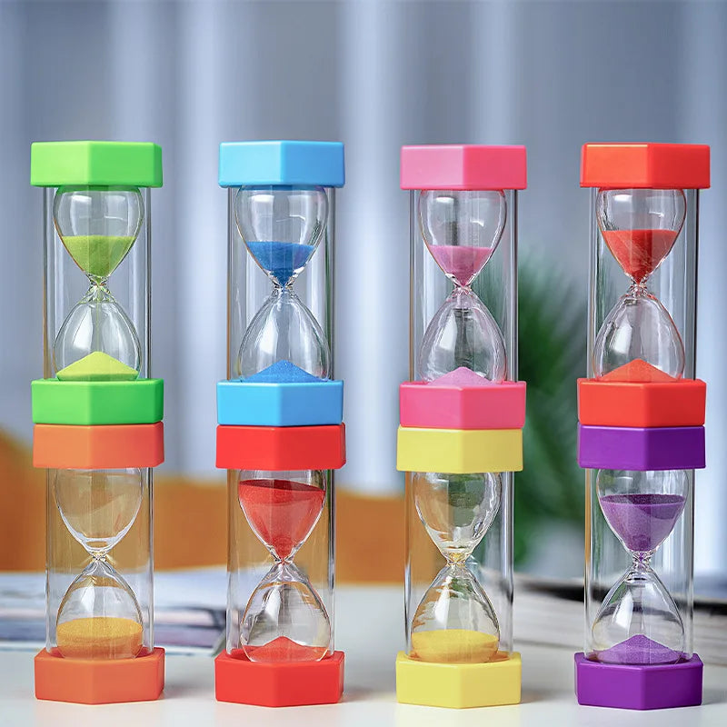 5/10/30 Minute Hourglass Sand Timer Colorful Hour Glass Sandglass for Kids Plastic Sand Clock Desk Decor for Games Classroom