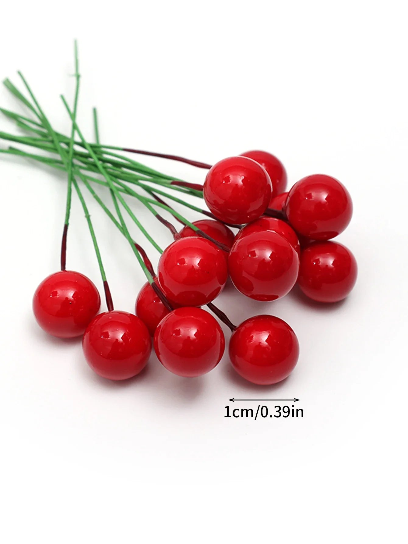 200/100/50Pcs Christmas Berries Simulation Berry Artificial Flower Red Fruit Cherry Plants Home Christmas Party DIY Decoration