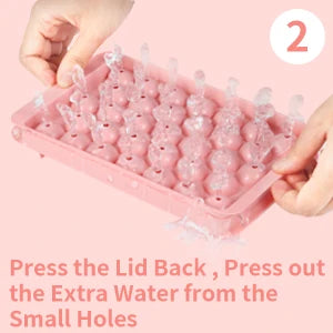 33PCS Round Ice Balls,Ice Trays for Freezer Is Easy to Release & Sturdy- Small Pellet Ice Maker for Drinks, Coffee and Cocktails