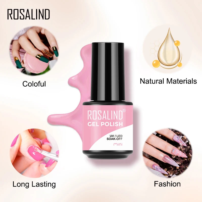 ROSALIND Gel Nail Polish Cat Eye Glitter UV Nail Gel Vernis Semi Permanent Gel Manicure Soak off Base Top Coat Hybrid Varnishes