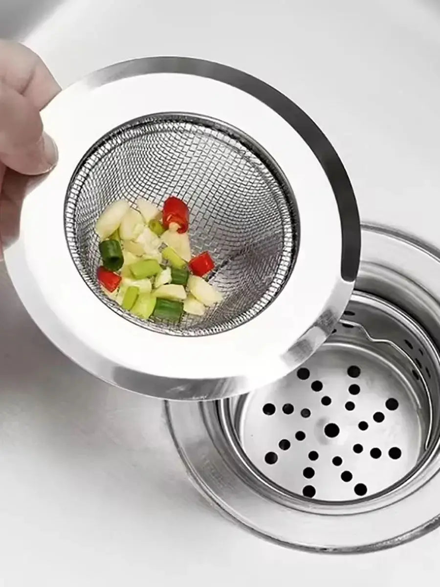 Kitchen Sink Strainer Stainless Steel Sink Funnel Anti Blocking Sink Dishwasher Basin Floor Drain Sewer Hair Strainer