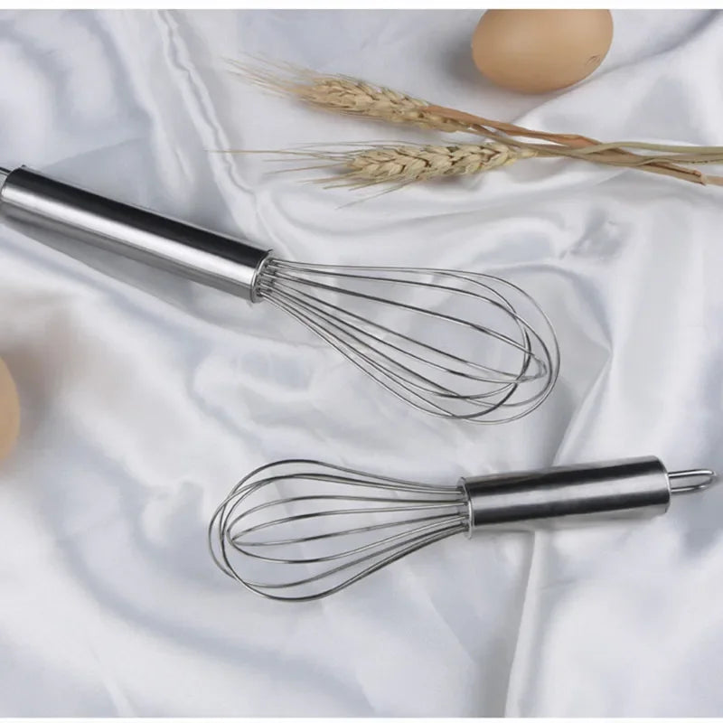 6/8/10/12 Inch Stainless Steel Egg Stirring Balloon Whisk Manual Egg Beater Mixer Kitchen Baking Utensil Cream Butter Whisk