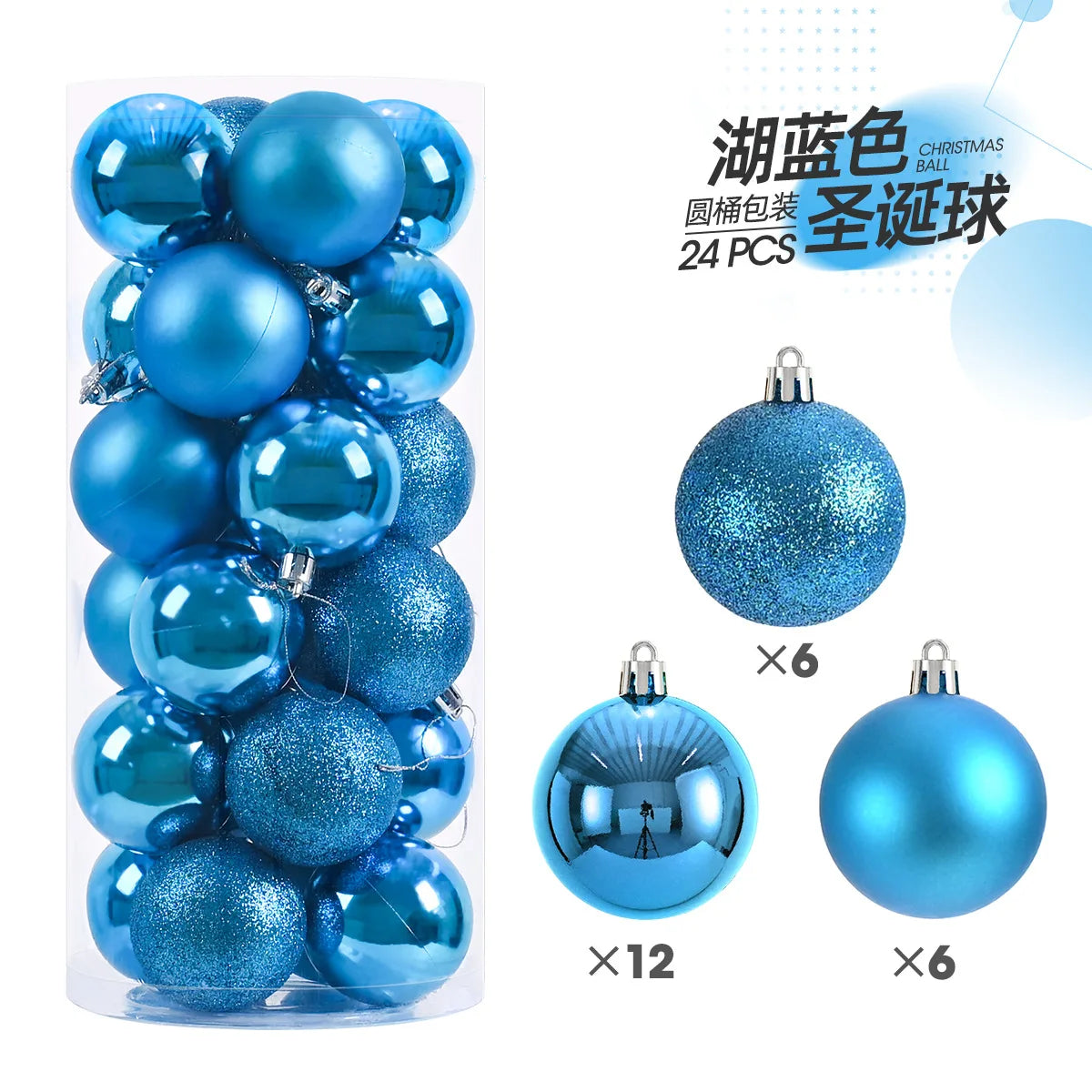 24pcs 3cm Christmas Balls Christmas Tree Ornaments Ball Xmas Hanging Tree Pendants Home Party Christmas Tree Decor New Year Gift