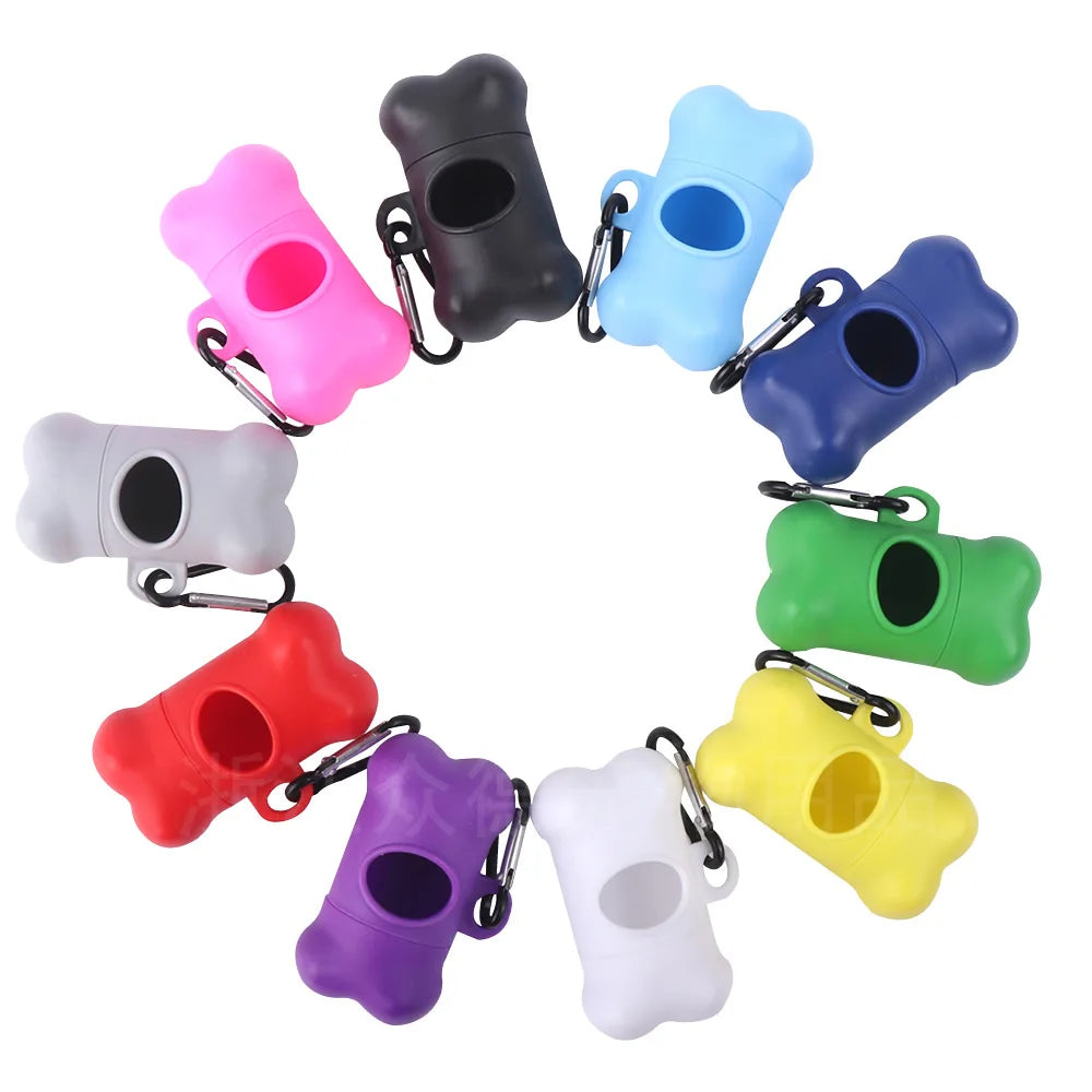 1pc Bone Shaped Bag Dispenser Disposable Pet Dog Waste Bag Holder Plastic Garbage Bag Case Carrier Disposal Poop Bag Dispenser