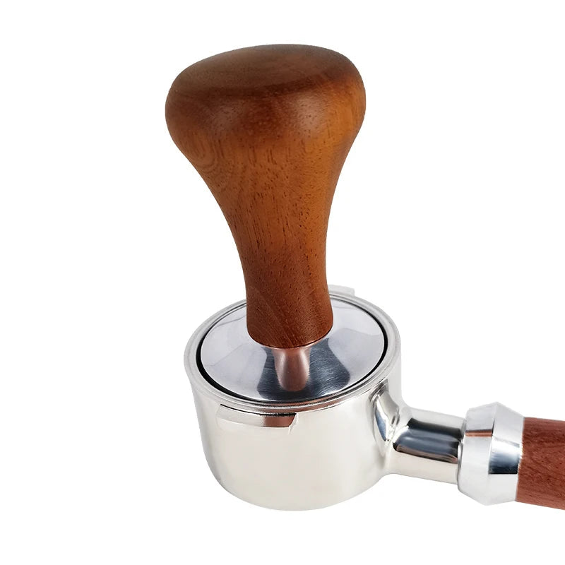 51mm 53mm 58mm Espresso Tamper Coffee Barista Flat Base Coffee Tampers With Wood Handle