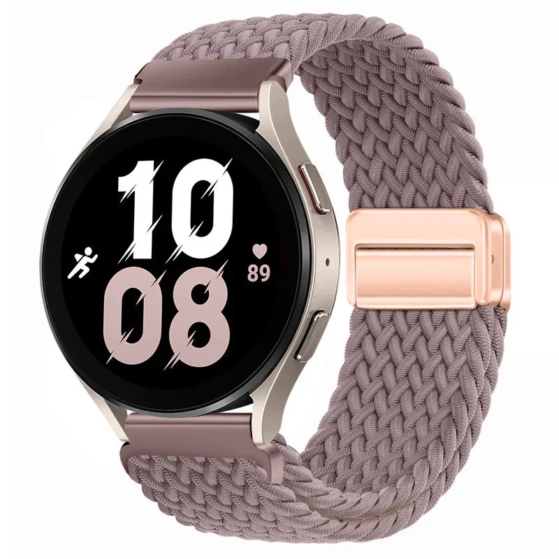 20mm 22mm Magnetic Braided Loop Nylon Strap For Huawei Watch 4/3/GT4-3-2 Pro Samsung Watch 6 5 4 3 Amazfit GTR/GTS Bracelet Band