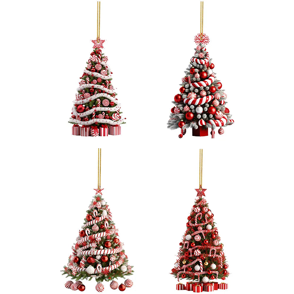 Christmas Tree Hanging Pendant Light Reflection Christmas Ornaments Home Christmas Decorations For New Year