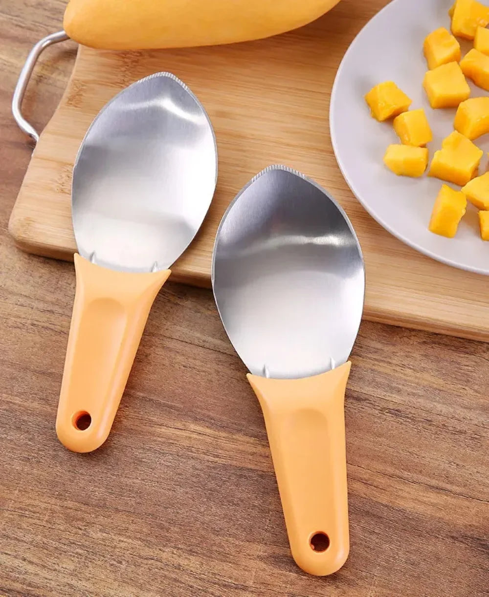 Multi Functional Mango Peeler Mango Peeling Cutting Knife Mango Peeling Separator Mango Scoop Avocado Peeler Fruit Kitchen Tool