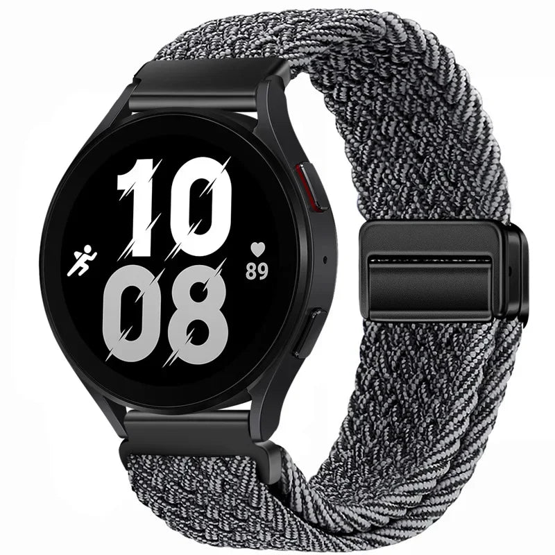 20mm 22mm Magnetic Braided Loop Nylon Strap For Huawei Watch 4/3/GT4-3-2 Pro Samsung Watch 6 5 4 3 Amazfit GTR/GTS Bracelet Band