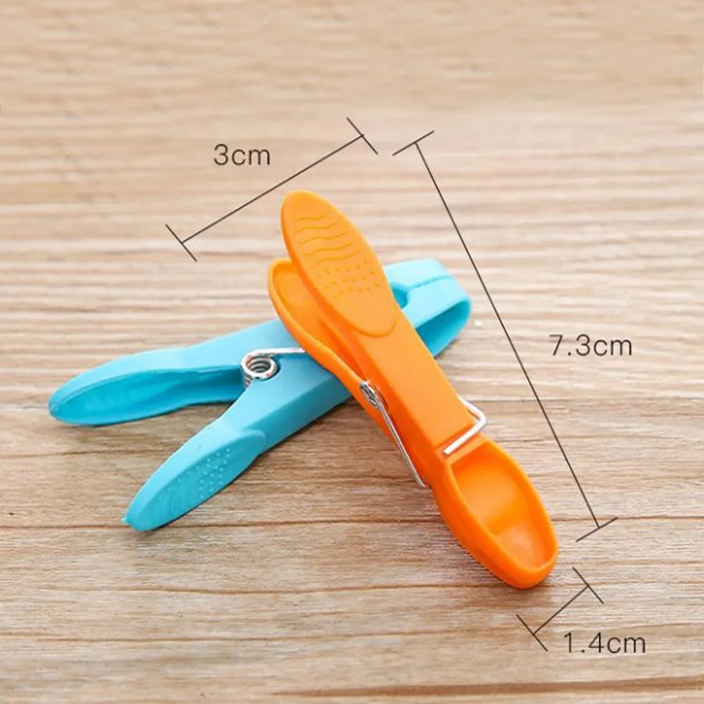 24Pcs Plastic Clothespin Sun Clothes Small Clip Travel Plastic Clip Drying Clothespin Fixed Clothes Windproof Clothespin