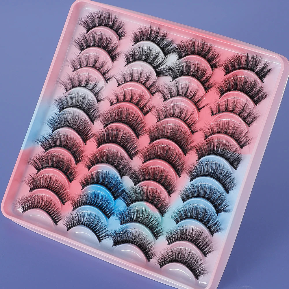 3D False Eyelashes Faux Mink Lashes Thick Natural Soft Eyelash Extension cils  Dramatic Volume Long Lashes Maquiagem