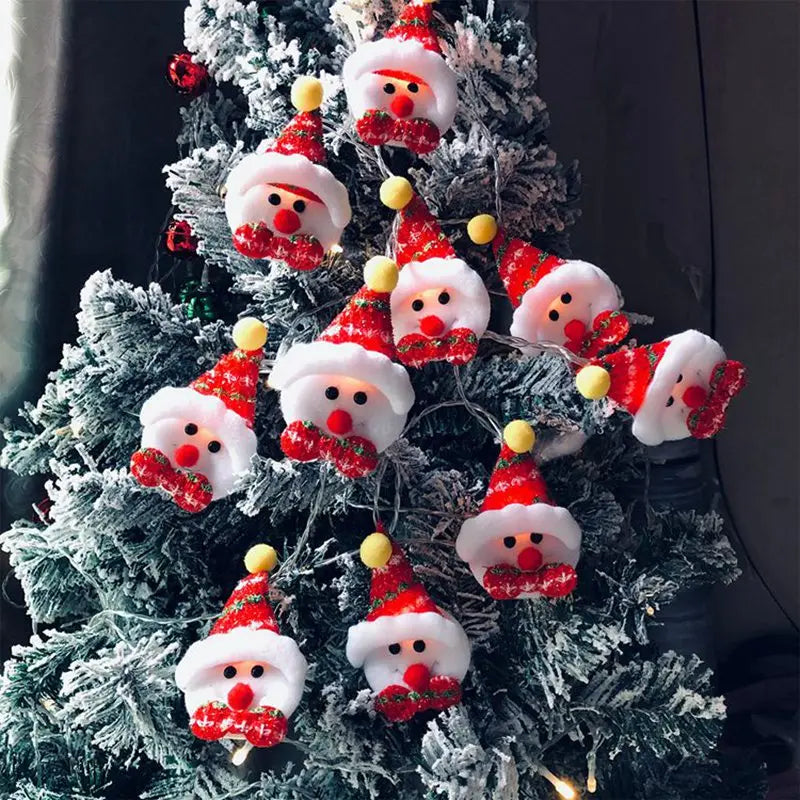 Snowman Christmas LED Garland String Light Merry Christmas Decorations For Home 2024 Cristmas Tree Ornament Xmas Navidad Gifts