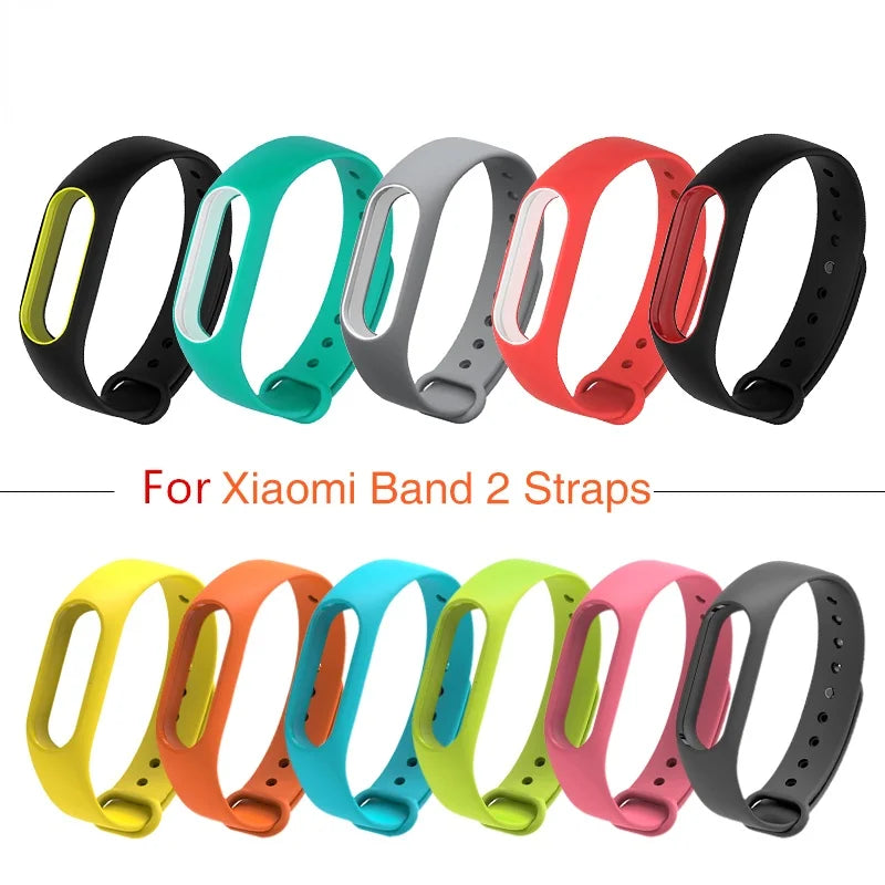 Strap For Xiaomi Mi Band 2 Colorful Wristband Silicone Strap For MI BAND 2 Wriststrap Smart Wrist Bracelet For Mi Band 2