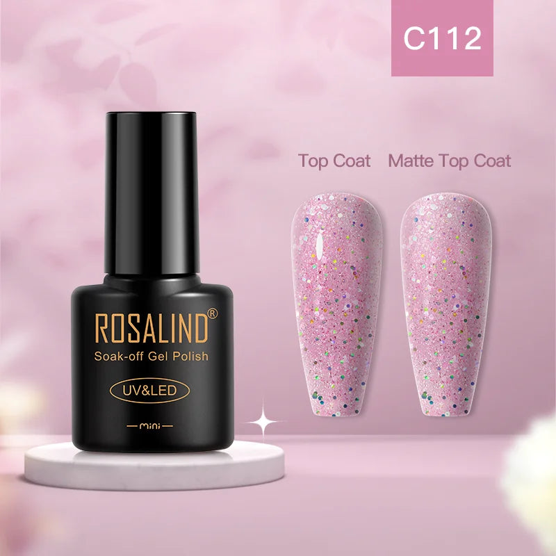 ROSALIND Gel Nail Polish Cat Eye Glitter UV Nail Gel Vernis Semi Permanent Gel Manicure Soak off Base Top Coat Hybrid Varnishes