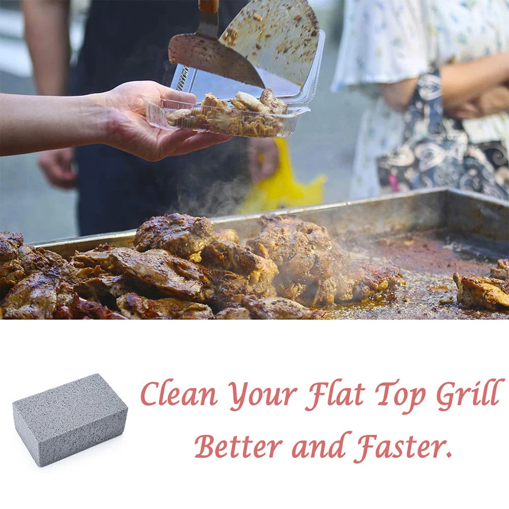 1-10PCS BBQ Grill Cleaning Brick Block Barbecue Natural Cleaning Stone Racks Stains Grease Cleaner BBQ Tools Oil Stain Cleaning