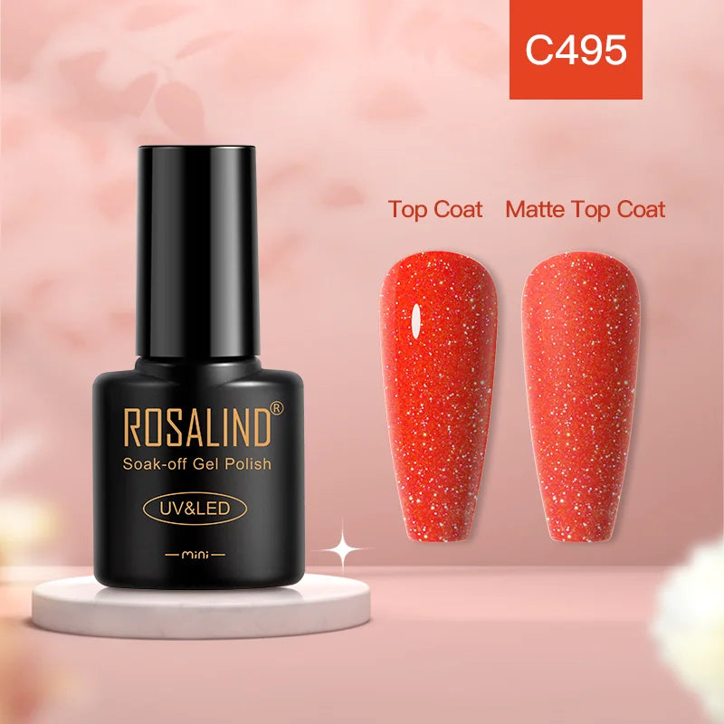 ROSALIND Gel Nail Polish Cat Eye Glitter UV Nail Gel Vernis Semi Permanent Gel Manicure Soak off Base Top Coat Hybrid Varnishes