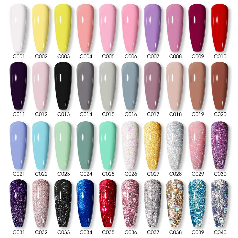 ROSALIND Mini/15ml Soak Off Pure Color Nail Gel Bright For Nail Art Design LED/UV Lamp Semi Permanent Need Base Top Coat