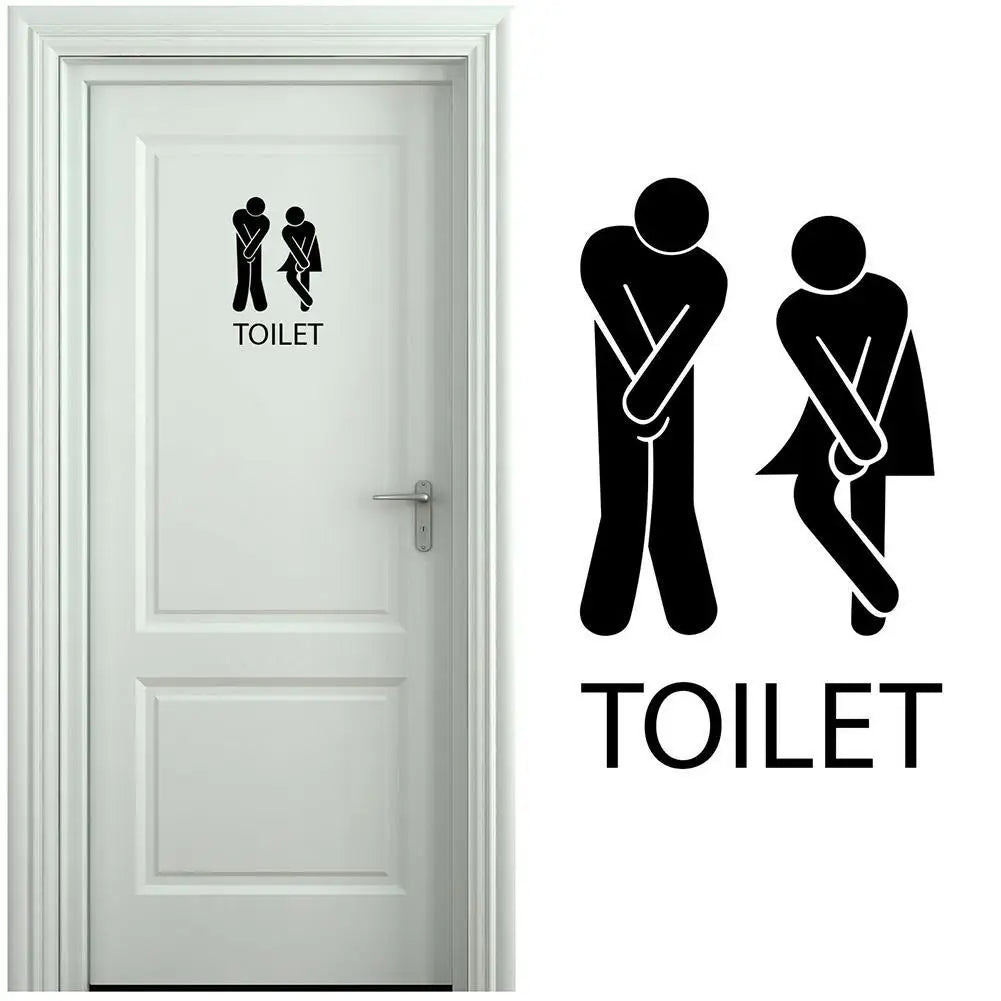 Creative Funny Toilet Wall/Door Stickers Bathroom Decoration Wallpaper Decals The Home Decor Wall On Vinyl Waterproof Poste N5X6