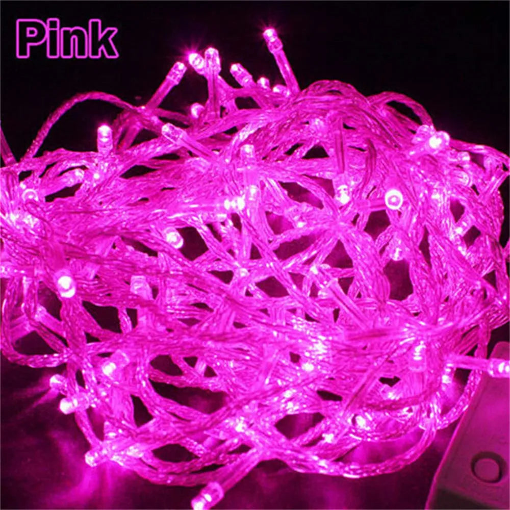 LED String Lights Garland 10M 100LED Fairy Light Christmas Tree Lamp Outdoor Waterproof Party Wedding Home Decoration Lighting