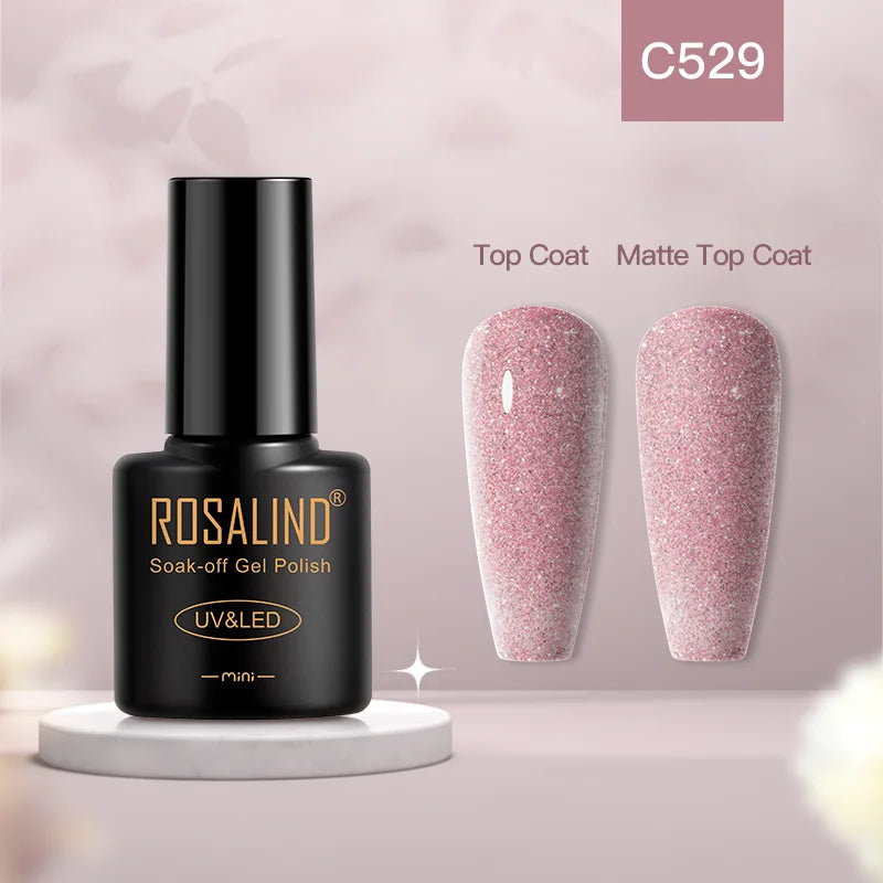 ROSALIND Gel Nail Polish Cat Eye Glitter UV Nail Gel Vernis Semi Permanent Gel Manicure Soak off Base Top Coat Hybrid Varnishes