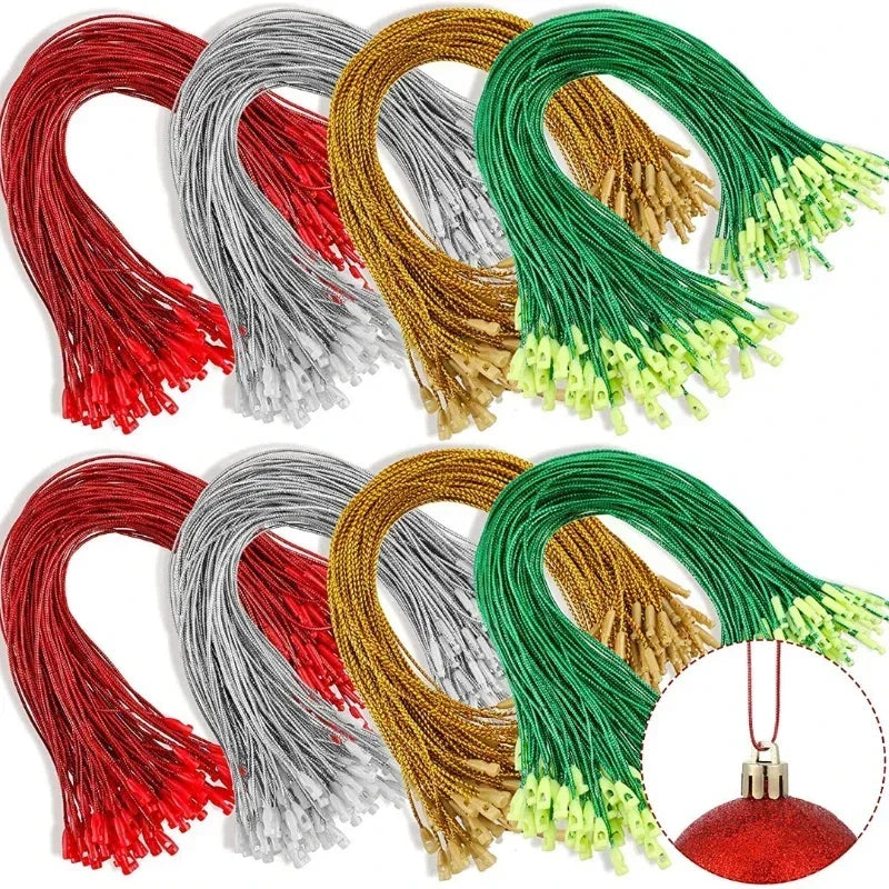 100pcs 20cm Polyester Strings for Christmas Pendants Xmas Tree Xmas Ball Tag Tool Christmas Drop Ornament Accessories