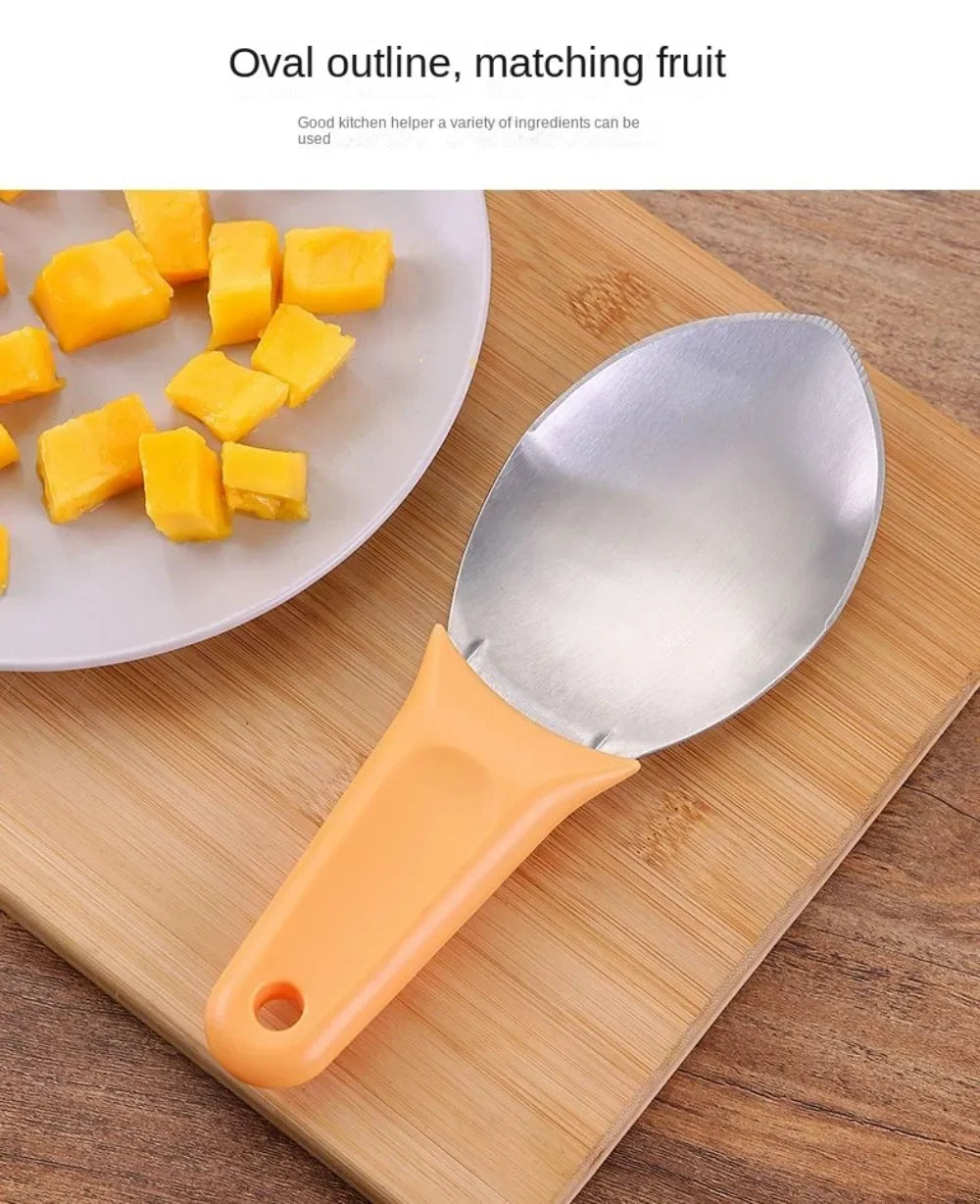 Multi Functional Mango Peeler Mango Peeling Cutting Knife Mango Peeling Separator Mango Scoop Avocado Peeler Fruit Kitchen Tool