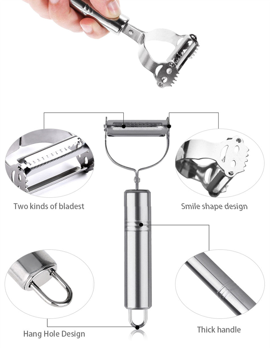 High Quality Stainless Steel Potato Cucumber Carrot Grater Julienne Peeler Vegetables Fruit Peeler Vegetable Slicer