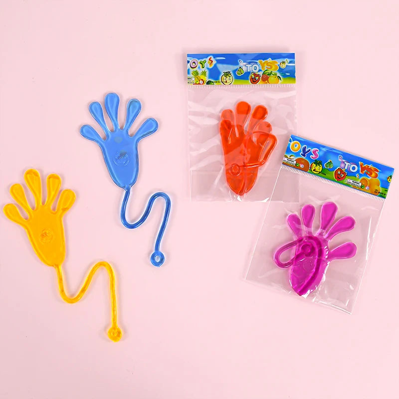 10-50 Pcs Kids Funny Sticky Hands Toy Palm Elastic Sticky Squishy Slap Palm Toy Kids Novelty Gift Party Favors Supplies