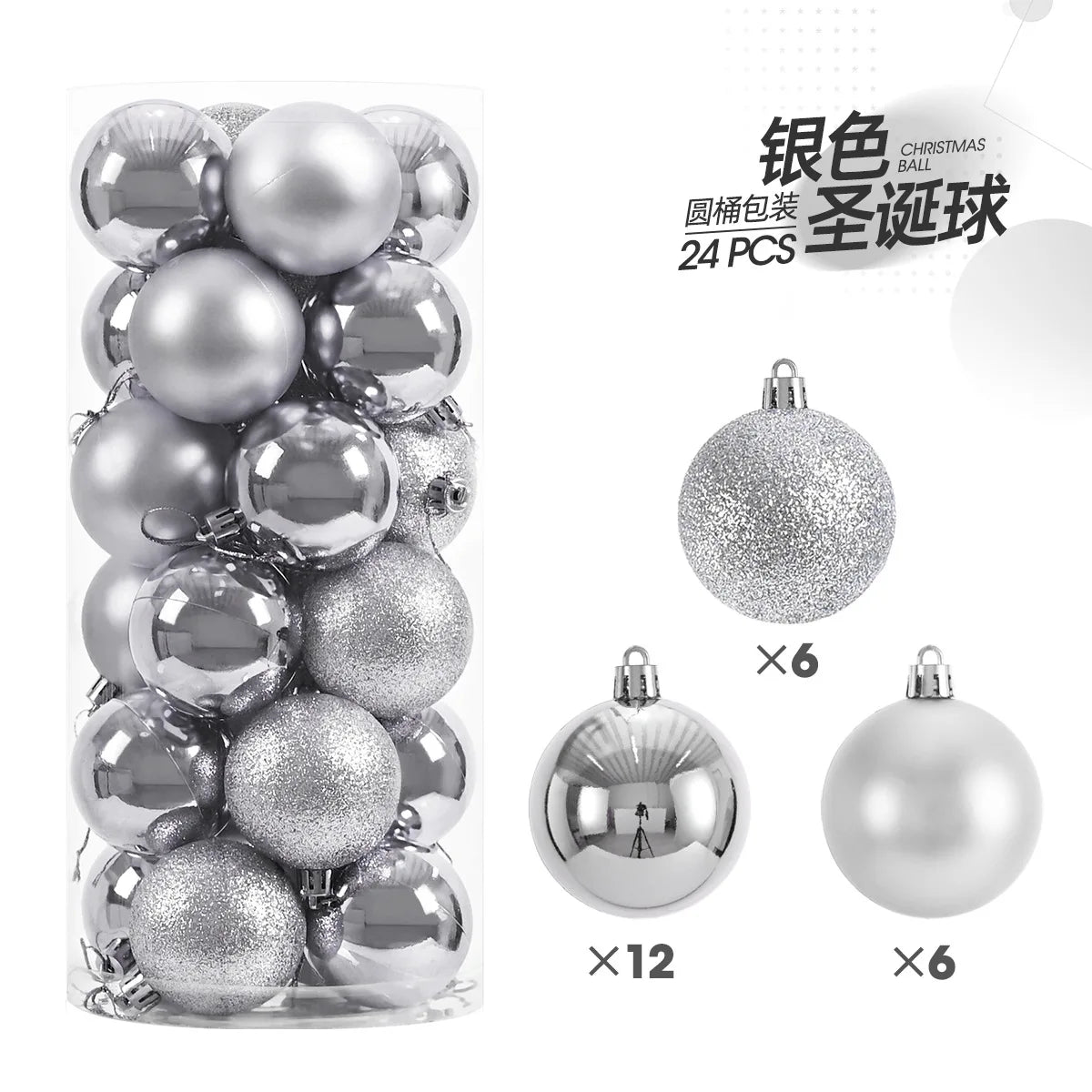 24pcs 3cm Christmas Balls Christmas Tree Ornaments Ball Xmas Hanging Tree Pendants Home Party Christmas Tree Decor New Year Gift