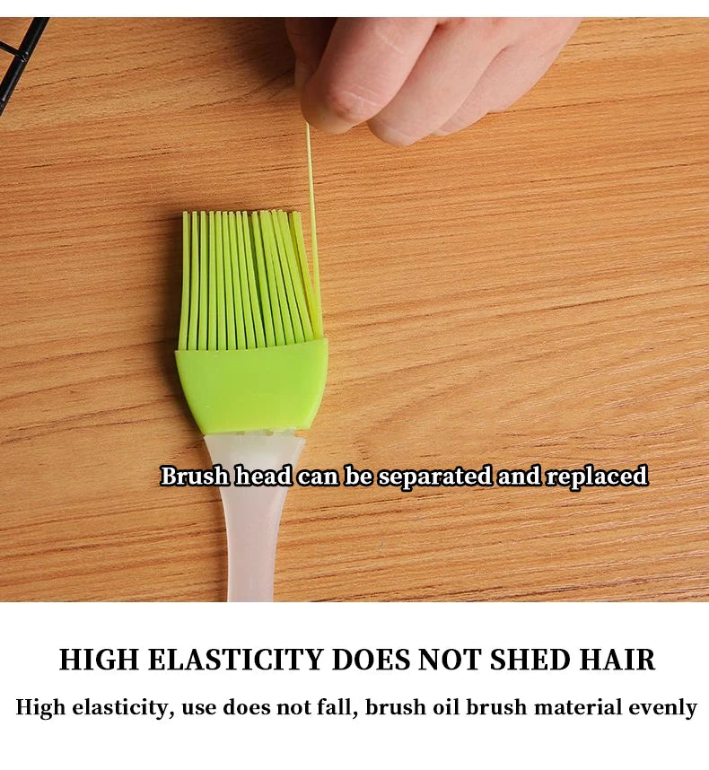 Silicone Oil Brush Small Barbecue Brush Household Kitchen Baking Pancake Oil Brush Tool High Temperature Resistant No Hair Drop