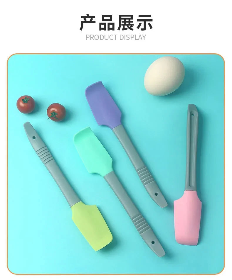 1PC Silicone Spatula Butter Cake Cream Scraper Blade Batter Brush Baking Tools Small Silica Gel Scraper Kitchen Baking Gadgets