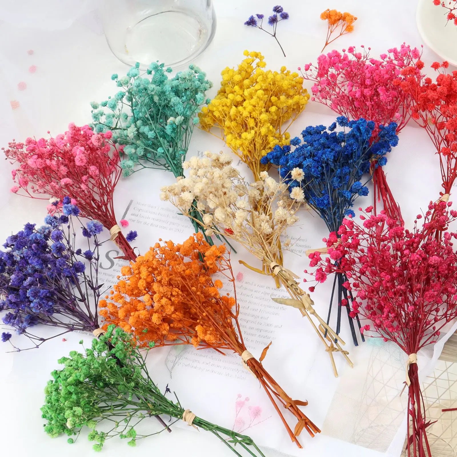 A Bunch Of Mini Natural Dried Flower Baby Breath Fresh Bouquet Decor Epoxy Resin Casting DIY Aromatherapy Candle Mold Craft Tool