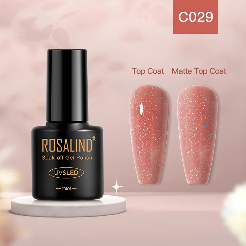 ROSALIND Gel Nail Polish Cat Eye Glitter UV Nail Gel Vernis Semi Permanent Gel Manicure Soak off Base Top Coat Hybrid Varnishes